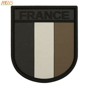 Новая французская подкладка с черным флагом, ПВХ-патч для страйкбола с застежкой-крючком - Product Image 1
