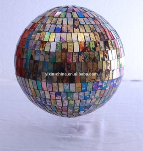 Bola de cristal para decoración del hogar, mosaico de decoración de jardín, arte