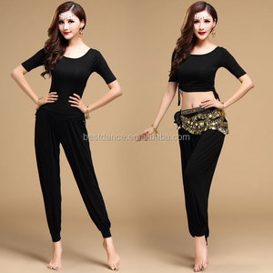 BestDance Nuevo Conjunto de Top y Pantalón de Danza del Vientre Tribal Árabe Sexy, <span class=keywords><strong>Ropa</strong></span> de Entrenamiento de Yoga - Product Image 3