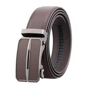 Custom Make Ratchet Automatische Riem Echt Lederen Mens Leren Riem Met Metalen Gesp