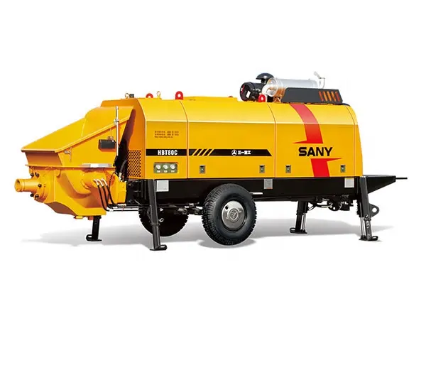 SANY HBT8018C-5D Diesel Trailer Mounted Concrete Pump Cement Mortar Pump for Sale