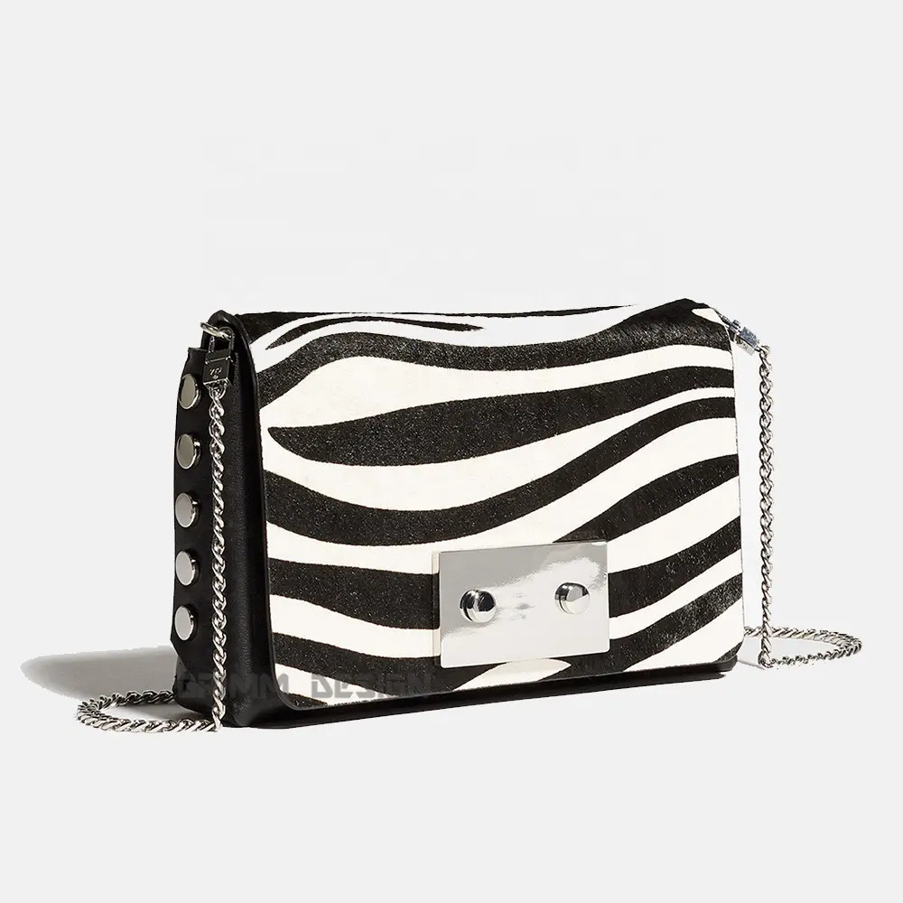 Vogue popular handbag designer ladies female shoulder crossbody purse print zebra bag