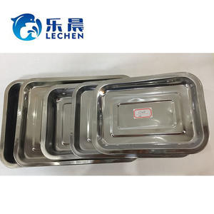 Bandeja cuadrada de acero inoxidable para servir comida, utensilio de cocina para pulir, todos los tamaños, se puede elegir - Product Image 6