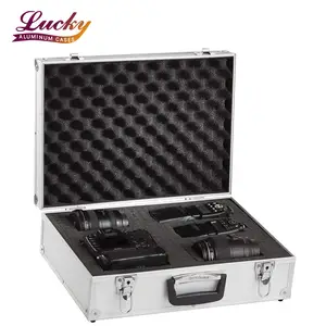 Dmwd — valise de vol pour appareil photo en aluminium noir, mallette à bandoulière, fabricant