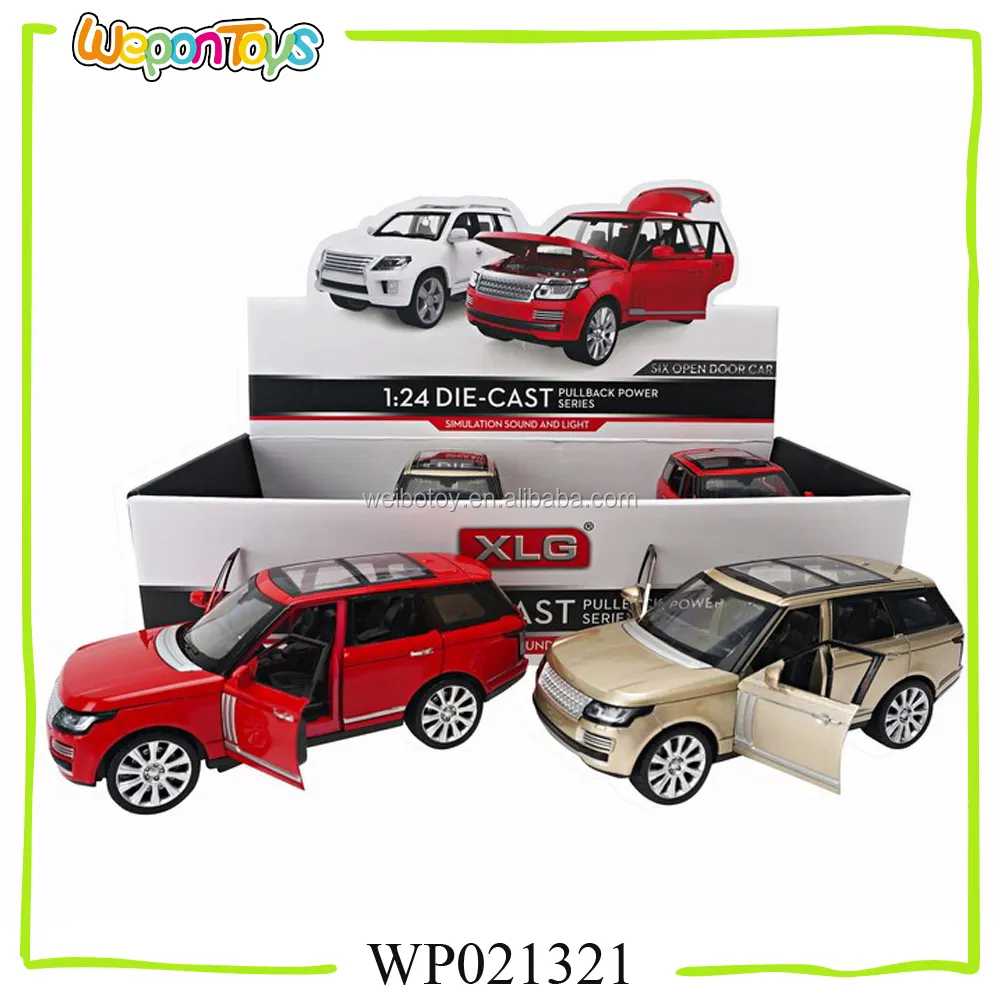 1:24 Skala Alloy Diecast Mobil Enam Pintu Tarik Kembali Logam Mobil dengan Suara dan Cahaya Mewah Diecast Model Mobil