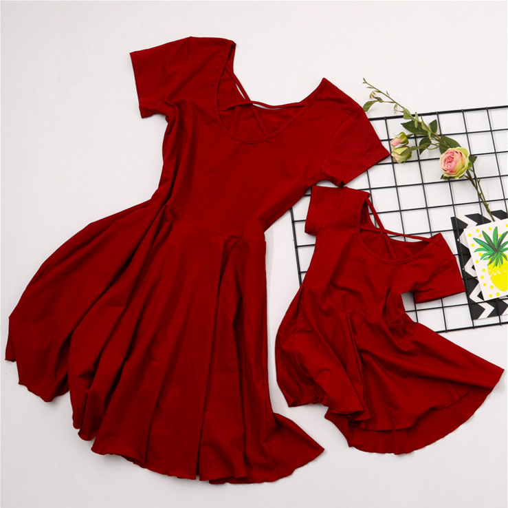plain red frock