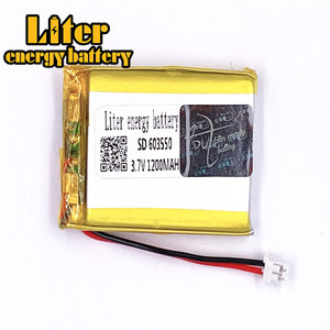 Plug 2.0-2 P 3.7 V 603550 1200 mah lipo battery Rechargeable solar li ion polymer lithium battery with PCM - Product Image 2