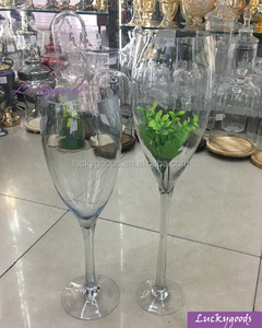 LHP034 Vasi Centrotavola Eleganti per Matrimoni, <span class=keywords><strong>Vaso</strong></span> Alto in Vetro Trasparente per Soggiorno - Product Image 5