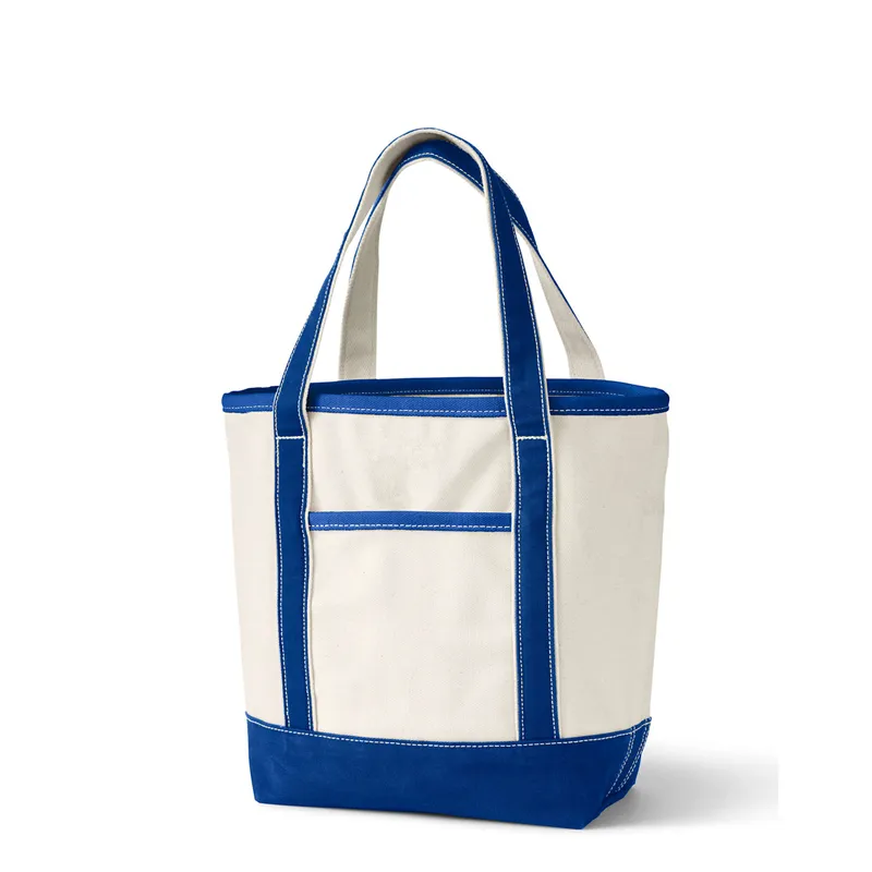 مخصص الطبيعي معيار حجم طنان سميكة 24 Oz المطبوعة القطن قماش حمل حقيبة مع خارج جيب حقيبة تسوق