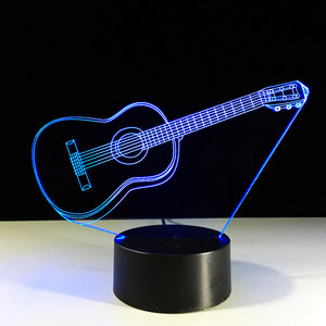 3D Đèn Guitar 7 Màu Led Night Đèn Cho Trẻ Em Cảm Ứng Led USB Bảng Lampara Lampe Bé Ngủ Đèn Với Cảm Biến Chuyển Động - Product Image 6