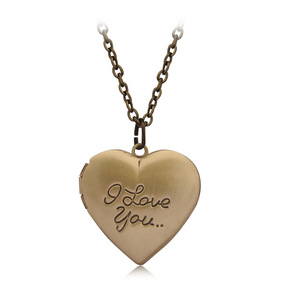 Collana con Medaglione a Cuore Inciso '<span class=keywords><strong>Ti</strong></span> <span class=keywords><strong>Amo</strong></span>' in 6 Colori, Messaggio Segreto Fai-da-Te - Product Image 6