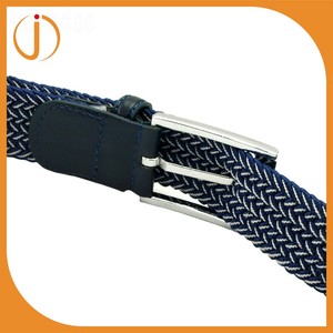 New mix couleur conception deux couleur coton tressé <span class=keywords><strong>extensible</strong></span> armure élastique <span class=keywords><strong>ceinture</strong></span> hommes pour les jeans - Product Image 2
