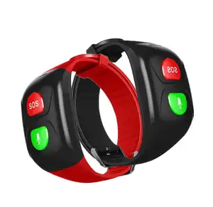 Ouderen gps gprs tracker Slimme Horloge met Hartslagmeter/Medische Alert/SOS Persoonlijke Tracker gps armband