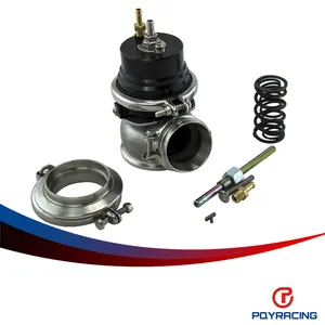 PQY-RACING GT II 60 MM Regolabile Turbo Wastegate Nero-V BAND Per 1 jzgte/SR20DET/JDM PQY5891BK