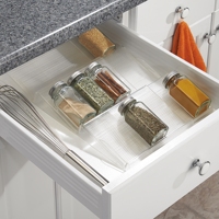 Ensemble de tiroirs pour épices de cuisine moderne avec organisateur empilable multifonction en plastique PET sans BPA