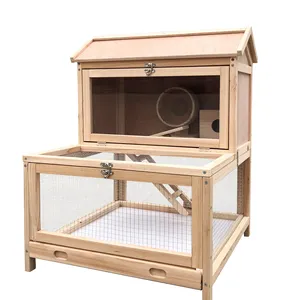 <span class=keywords><strong>Cage</strong></span> en bois double hamster, cochon d'inde, pour petit maison d'animaux, en solde - Product Image 1