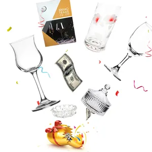 Di Promozione del commercio all'ingrosso di vetro zuppa ciotola contenitore di stoccaggio da cucina ciotola set fatto a mano trasparente 7 pollici in vetro decorazione ciotola - Product Image 1