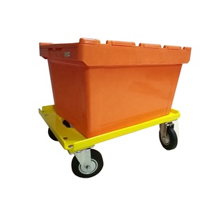Moving Plastic Stackable and Nestable Storage Transport Relocate Crate
