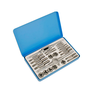 Jeu de 23 pièces de tarauds et filières <span class=keywords><strong>Whitworth</strong></span> pour voitures et motos, pour le taraudage et le filetage, en boîte - Product Image 3