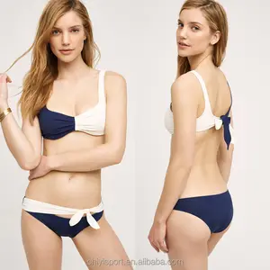 2016 सफेद और नीले रंग प्लस आकार swimwear महिलाओं गर्म बिक्री सेक्सी बिकनी