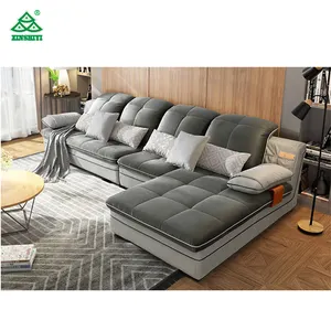 Set Sofa Berbentuk I Mebel Modern, Sofa Perabot Rumah Italia, Sofa Kain Modern