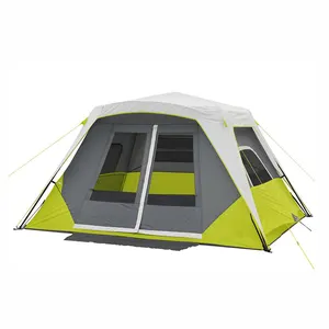 Istantanea Set Up Della Cupola 6 Persone Tenda Tenda di Campeggio, Trekking