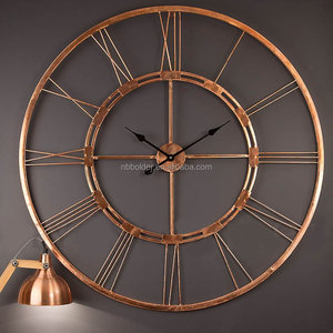 Main chiffres romains <span class=keywords><strong>horloge</strong></span> grand noir métal cadran 55 cm mur intérieur extérieur décoration hanging décoratif mur sculpture - Product Image 3