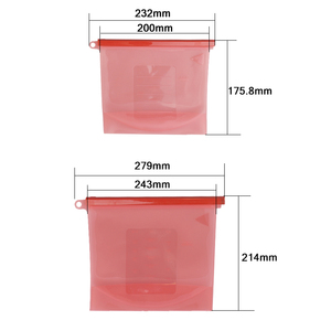 <span class=keywords><strong>Amazon</strong></span> Venta caliente de silicona reutilizable alimentos al vacío de alimentos de silicona bolsa de almacenamiento - Product Image 6