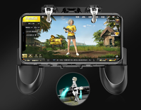 Manette de jeu mobile PUBG avec poignée ergonomique noire - Joystick mobile pour jeux mobiles
