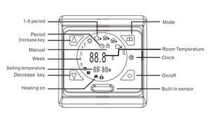 <span class=keywords><strong>Smart</strong></span> LCD Écran Tactile Programmable Sol Numérique Chauffage Thermostat - Product Image 4