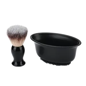 JDK 1Set New Mens Blaireau Stand Rasoir de sécurité et support en acier Bol Blaireau kits - Product Image 1