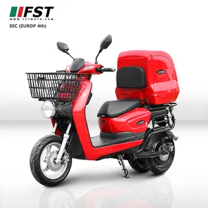 2021 EEC Approved Three Wheel Pizza Food Cargo Transport Moped Electric Bike Long Range Electrical Scooter With Box For Delivery