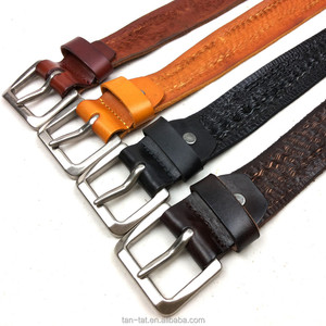 Cinturón de cuero genuino personalizado Vintage para hombre - Product Image 6