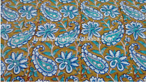 Indian Cotton Raw Fabric Wholesale Lot of Floral Hand <b>Block</b> <b>Print</b> Fabric Indian Cotton Dress Sewing Fabric for Women's Clothing - Product Image 2