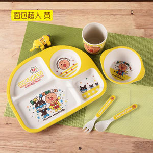 Juego de vajilla ecológica de fibra de bambú para niños, juego de vajilla de dibujos animados, 5 piezas - Product Image 5