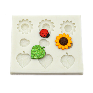 Moule en silicone pour pâtisserie à 7 points, motifs de tournesol, feuilles, <span class=keywords><strong>coccinelle</strong></span>, chocolat, pour faire soi-même, pour le gâteau - Product Image 5