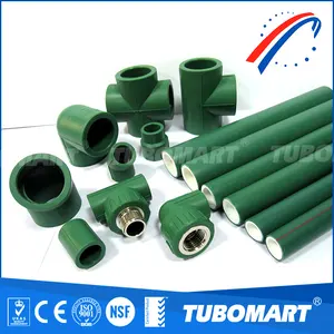 Tubomart PPR Factory High Temperature Resistance White Gray Green Polypropylene Pipes Ppr Pipes Manufacturer