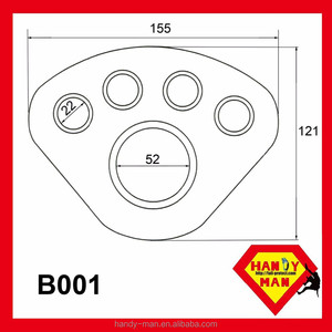 อุปกรณ์กีฬาโยคะกลางแจ้ง แผ่นยึดอเนกประสงค์สำหรับปีนเขา ทำจากอลูมิเนียมอัลลอยด์ รับแรงดึง 40 กิโลนิวตัน น้ำหนัก 220 กรัม ผิวเคลือบอะโนไดซ์ - Product Image 2