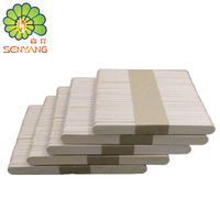 Bâtonnets de crème glacée en bois jetables écologiques à bord droit 114*10*2mm, vente en gros