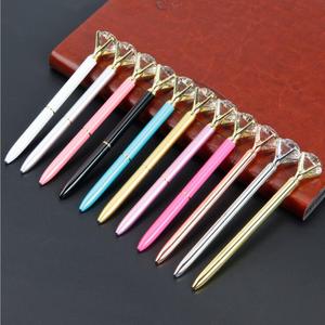 Bolígrafo de gel con cabeza de diamante grande, Bolígrafo De Metal Kawaii, Gema grande, suministros de oficina y escuela, caneta de diamante, promoción - Product Image 2