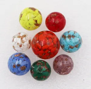 Boules de pierre précieuses pour décoration d'aquarium, abat-jour, perles en verre, puces colorées de Murano, sable doré, billes amples pour plantes, lustre d'aquarium