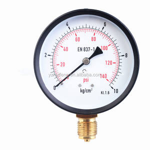 HF 0-10kg/cm2 0-140psi 0-10kg/cm2 0-140psi <span class=keywords><strong>KL.1.6</strong></span> 부르 동관 압력계 EN 837-1 - Product Image 4