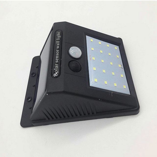 20 LED Солнечный датчик движения PIR настенный светильник белый свет 100% на солнечных батареях белый вздутие Солнечный настенный светильник