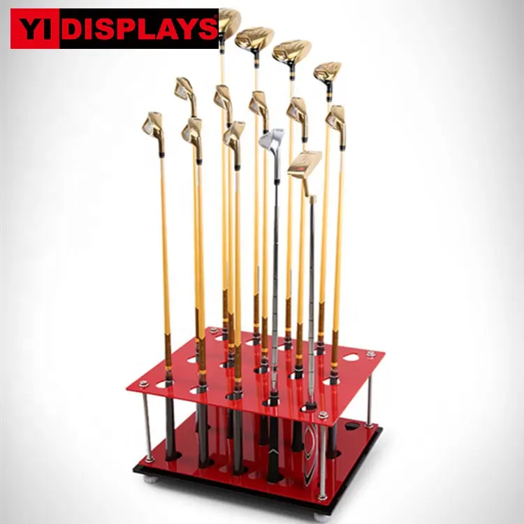 Nuovo acrilico di lusso club di golf brassie display del supporto del basamento titolari di stoccaggio armadio rack campo da golf forniture