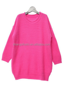 Guangzhou <span class=keywords><strong>pas</strong></span> <span class=keywords><strong>cher</strong></span> chauve-souris lâche 5GG manches longues en maille <span class=keywords><strong>pull</strong></span> chandail pour femmes - Product Image 1
