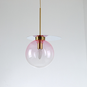 Nueva moderna cubierta de <span class=keywords><strong>cristal</strong></span> soplado de una cabeza se desvaneció Verde pequeña lámpara colgante E14 luz para Café <span class=keywords><strong>Bar</strong></span> casa - Product Image 3