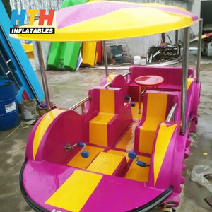Children water bumper blade wheel pedal foot boat <span class=keywords><strong>6</strong></span> person Paddle on inflatable pool for sale - Product Image 4