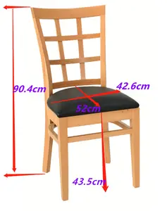 सरल stackable फर्नीचर ठोस बीच लकड़ी रेस्तरां के लिए कुर्सियों