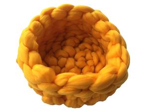 Levert instagram hond accessoires hand gebreide roze dikke huisdier huis mand omvangrijk chunky merino wol garen kat cave bed - Product Image 3