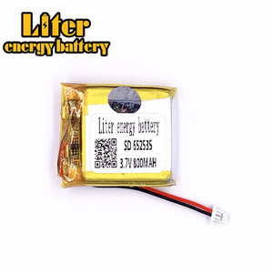 Plug 1.0-2 P 3.7 V 652535 800 mah rechargeable Lithium ion polymer battery - Product Image 2